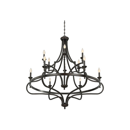 Savoy House Shields 12-Light Chandelier in English Bronze 1-9084-12-13