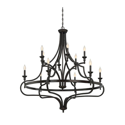 Savoy House Shields 12-Light Chandelier in English Bronze 1-9084-12-13