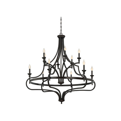 Savoy House Shields 12-Light Chandelier in English Bronze 1-9084-12-13