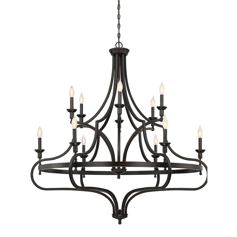 Savoy House Shields 12-Light Chandelier in English Bronze 1-9084-12-13