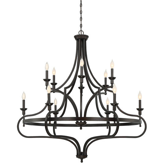 Savoy House Shields 12 Light Chandelier in English Bronze 1-9084-12-13