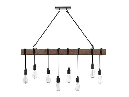 Savoy House Burgess 8-Light Linear Chandelier in Durango 1-990-8-41