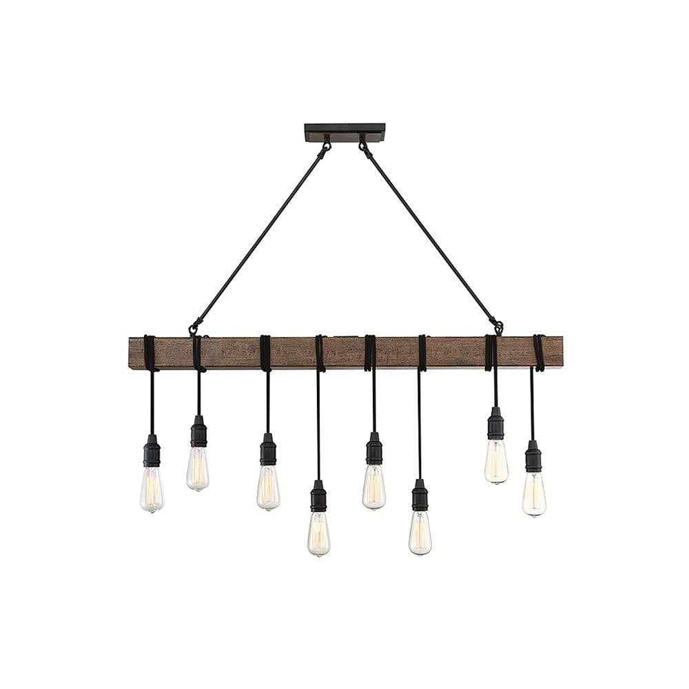 Savoy House Burgess 8-Light Linear Chandelier in Durango 1-990-8-41