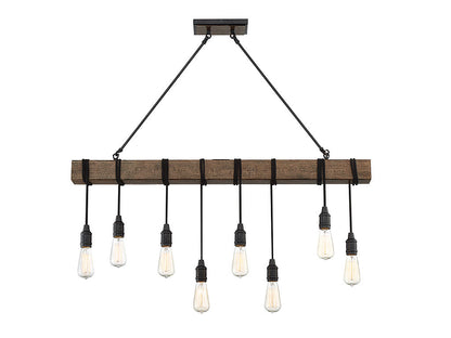 Savoy House Burgess 8-Light Linear Chandelier in Durango 1-990-8-41