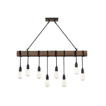 Savoy House Burgess 8-Light Linear Chandelier in Durango 1-990-8-41