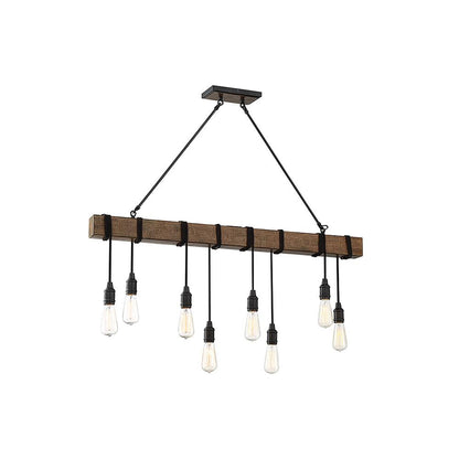 Savoy House Burgess 8-Light Linear Chandelier in Durango 1-990-8-41