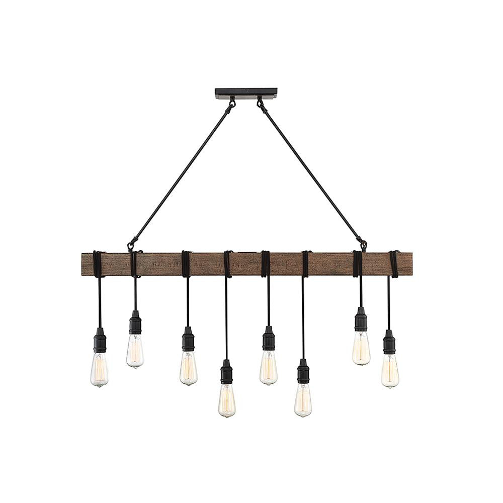 Savoy House Burgess 8-Light Linear Chandelier in Durango 1-990-8-41