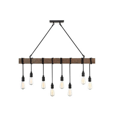 Savoy House Burgess 8-Light Linear Chandelier in Durango 1-990-8-41