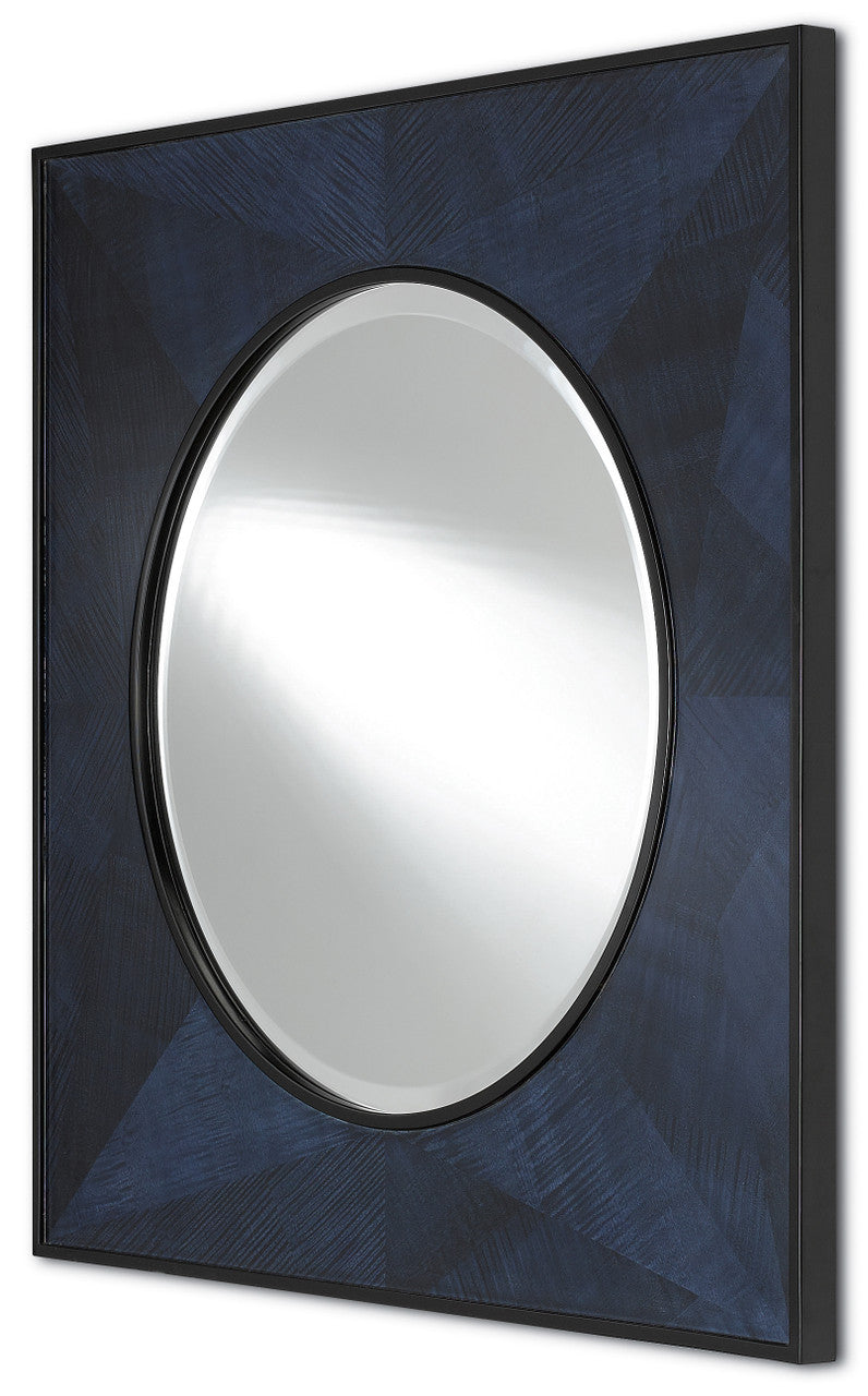 Currey & Co. Kallista Square Blue Mirror 1000-0053