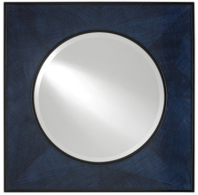 Currey & Co. Kallista Square Blue Mirror 1000-0053