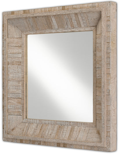 Currey & Co. Kanor Square Whitewash Mirror 1000-0085