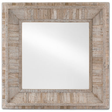 Currey & Co. Kanor Square Whitewash Mirror 1000-0085