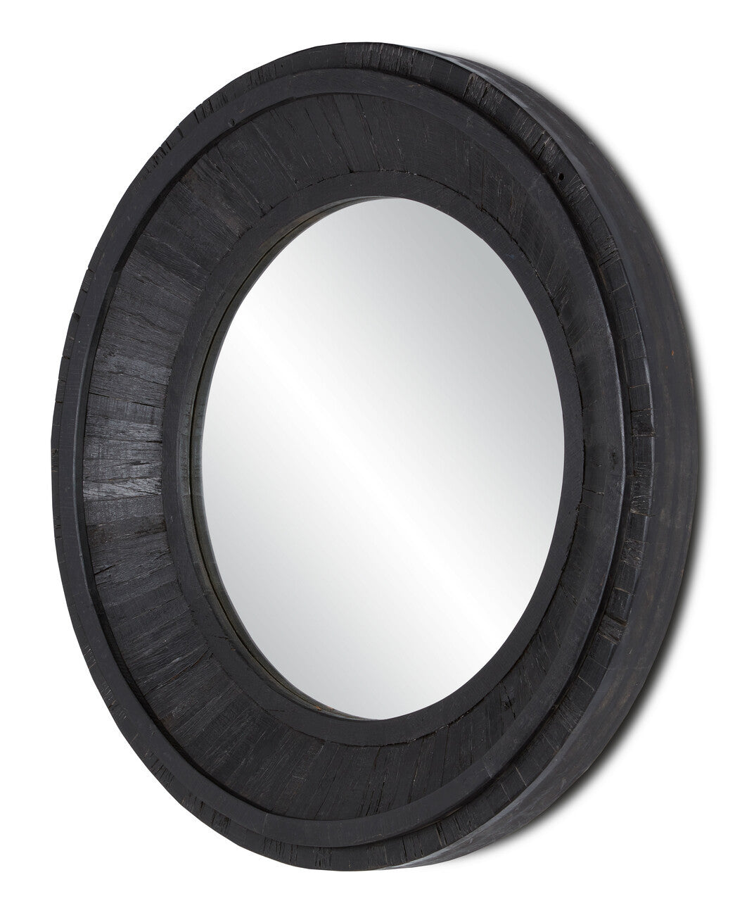 Currey & Co. Kanor Black Round Mirror 1000-0110