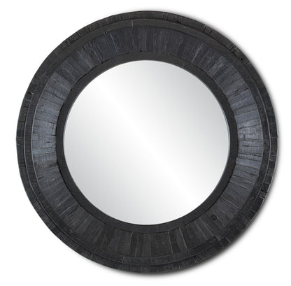 Currey & Co. Kanor Black Round Mirror 1000-0110