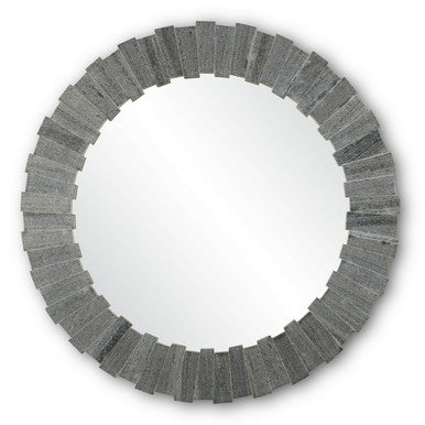 Currey & Co. Dario Round Gray Mirror 1000-0130