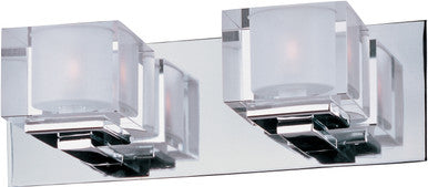 Maxim Cubic 2-Light Bath Vanity in Polished Chrome 10002CLPC