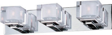 Maxim Cubic 3-Light Bath Vanity in Polished Chrome 10003CLPC