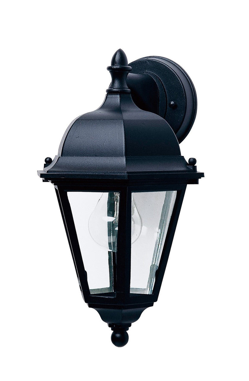 Maxim Westlake Cast 1-Light Outdoor Wall Lantern in Black 1000BK