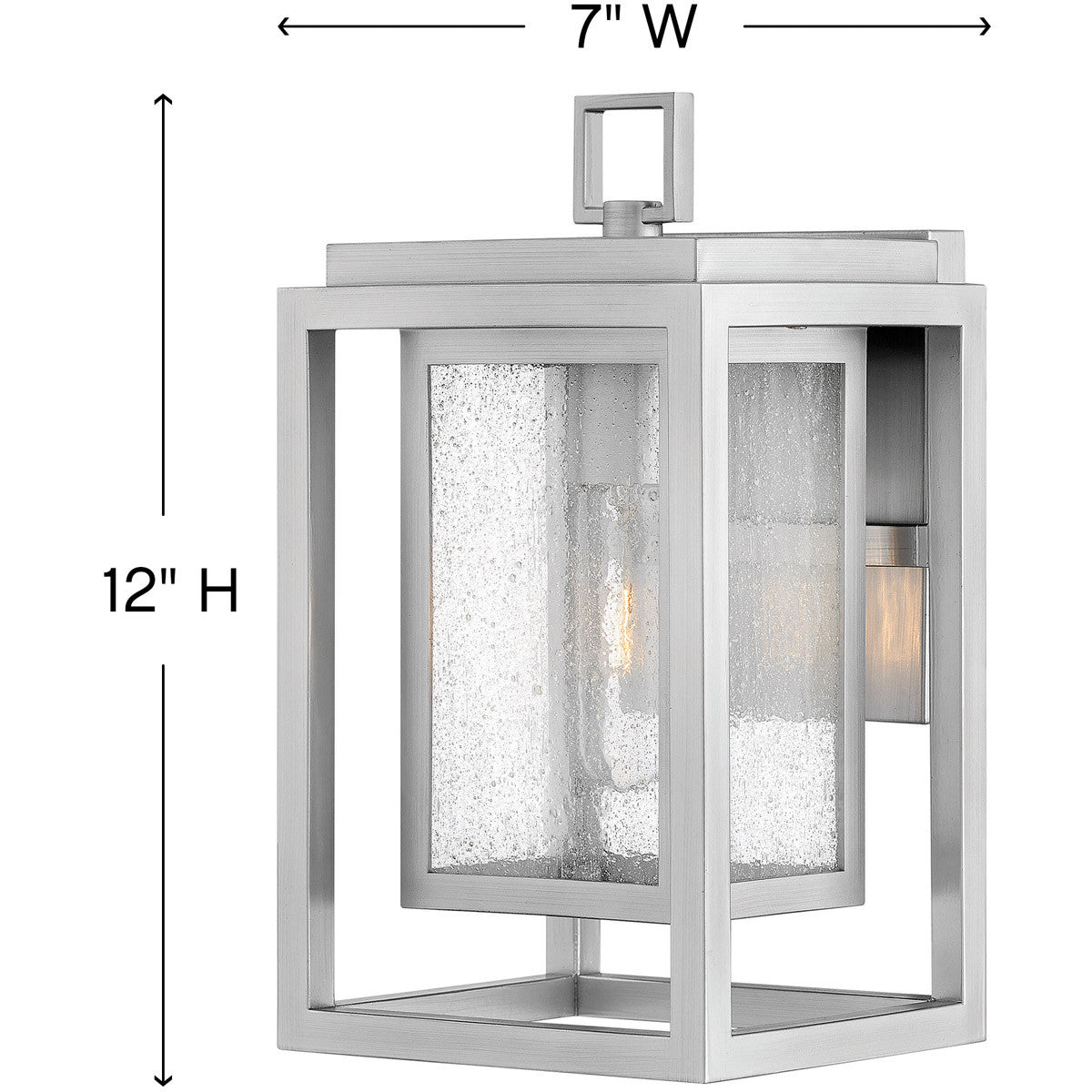 Hinkley Lighting Republic Small Wall Mount Lantern Satin Nickel 1000SI