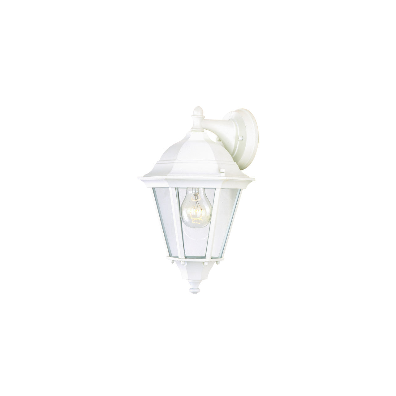 Maxim Westlake Cast 1-Light Outdoor Wall Lantern in White 1000WT