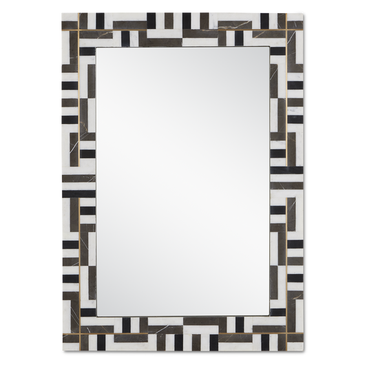 Currey & Co. 28" Gentry Rectangular Marble Wall Mirror 1000-0138