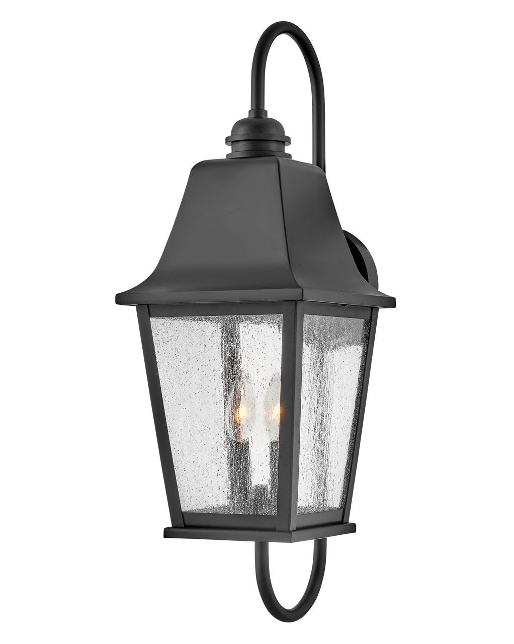 Hinkley Lighting Kingston Medium Wall Mount Lantern in Black 10014BK