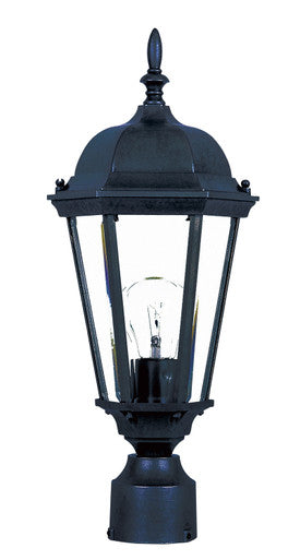 Maxim Westlake Cast 1-Light Outdoor Pole/Post Lantern in Black 1001BK