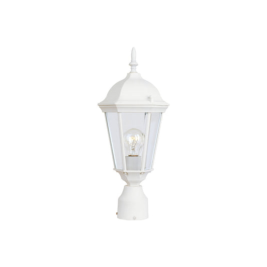 Maxim Westlake Cast 1-Light Outdoor Pole/Post Lantern in White 1001WT