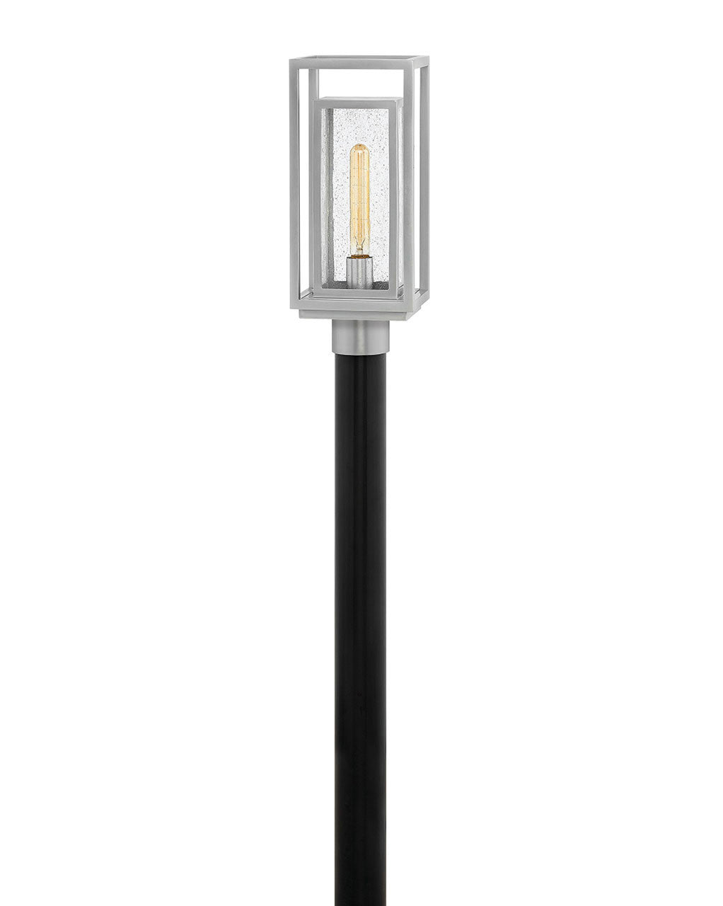 Hinkley Lighting Republic Medium Post Top or Pier Mount Lantern Satin Nickel LED Bulb(s) Included 1001SI-LL