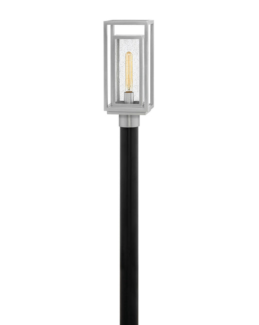 Hinkley Lighting Republic Medium Post Top or Pier Mount Lantern 12v Satin Nickel Low Voltage 12V LED Bulb(s) Included 1001SI-LV