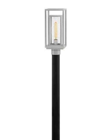 Hinkley Lighting Republic Medium Post Top or Pier Mount Lantern 12v Satin Nickel Low Voltage 12V LED Bulb(s) Included 1001SI-LV