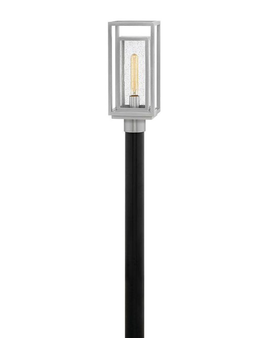 Hinkley Lighting Republic Medium Post Top or Pier Mount Lantern Satin Nickel 1001SI