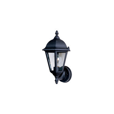 Maxim Westlake Cast 1-Light Outdoor Wall Lantern in Black 1002BK