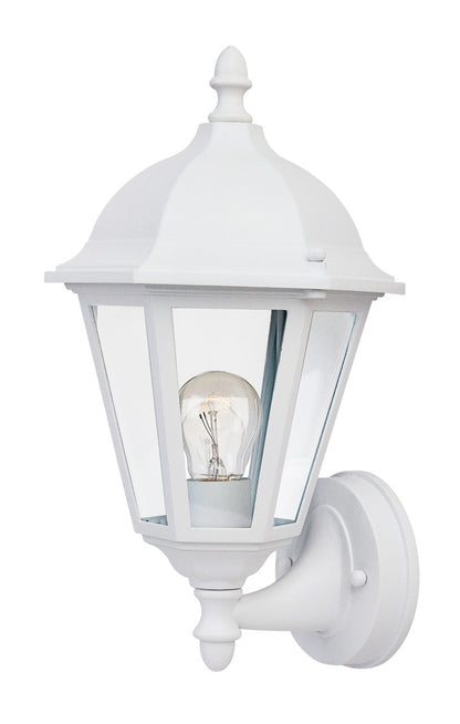 Maxim Westlake Cast 1-Light Outdoor Wall Lantern in White 1002WT