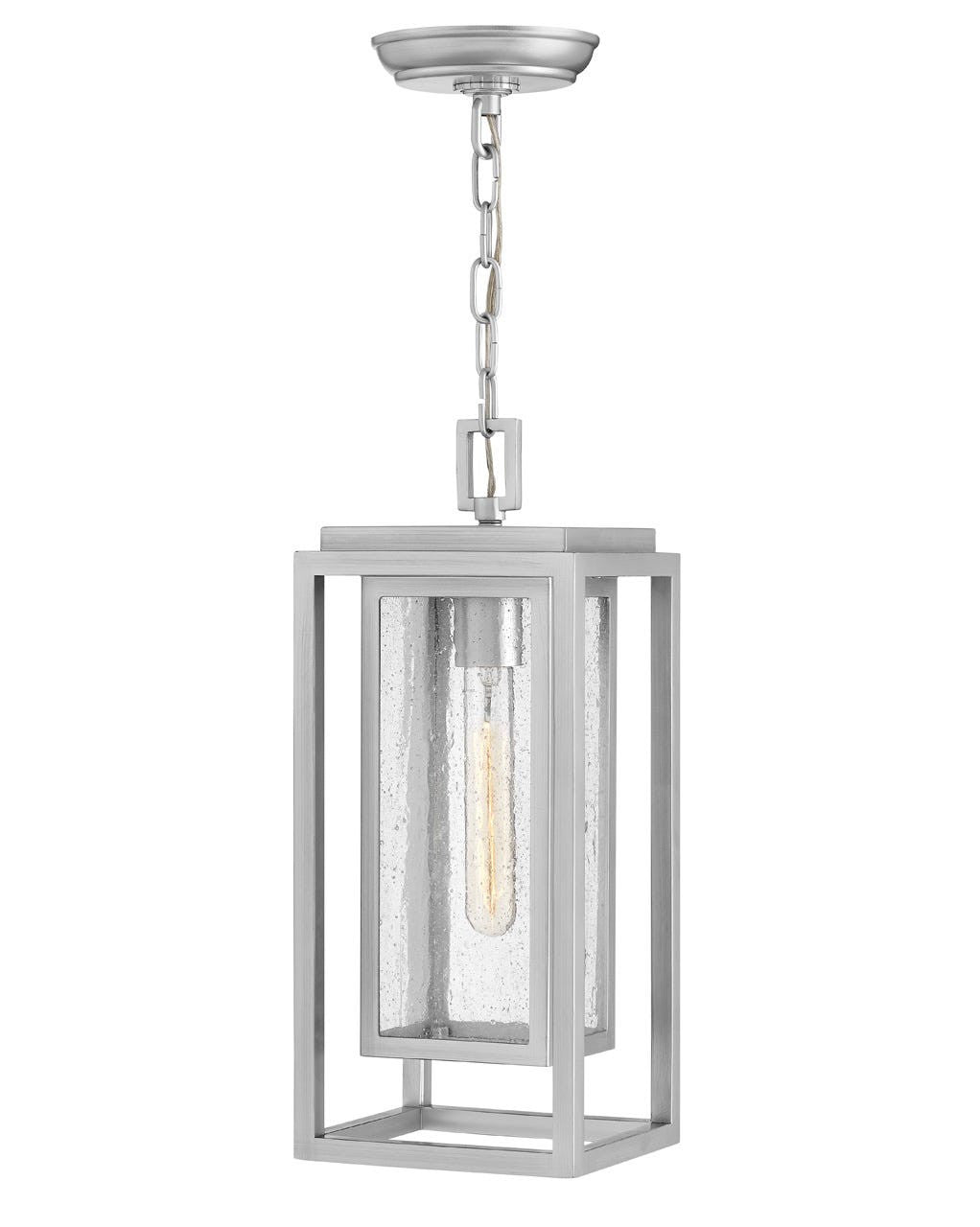 Hinkley Lighting Republic Medium Hanging Lantern Satin Nickel 1002SI