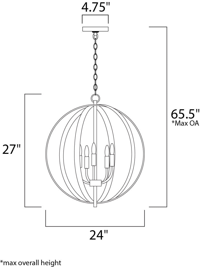 Maxim Provident 5-Light Chandelier in Black 10032BK