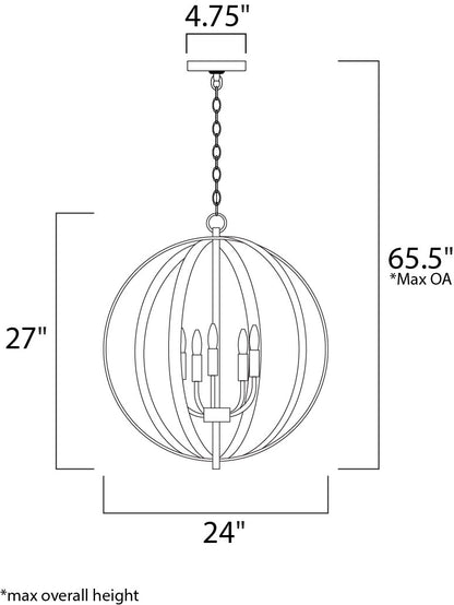 Maxim Provident 5-Light Chandelier in Black 10032BK