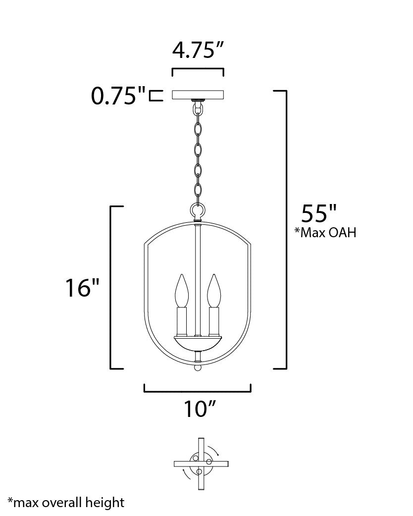 Maxim Provident 3-Light Chandelier in Oil Rubbed Bronze 10033OI