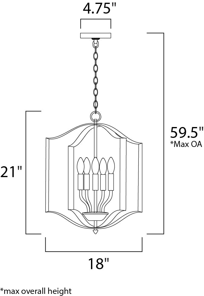 Maxim Provident 5-Light Chandelier in Satin Nickel 10037SN