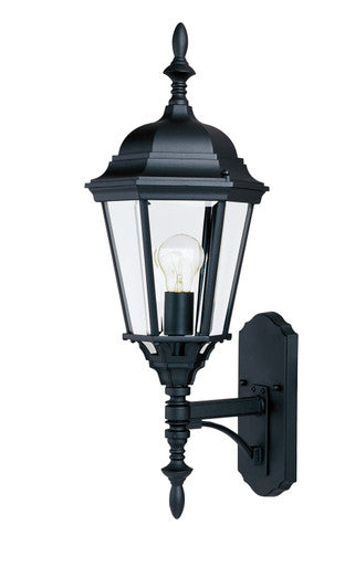 Maxim Westlake Cast 1-Light Outdoor Wall Lantern in Black 1003BK