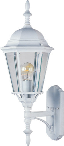 Maxim Westlake Cast 1-Light Outdoor Wall Lantern in White 1003WT