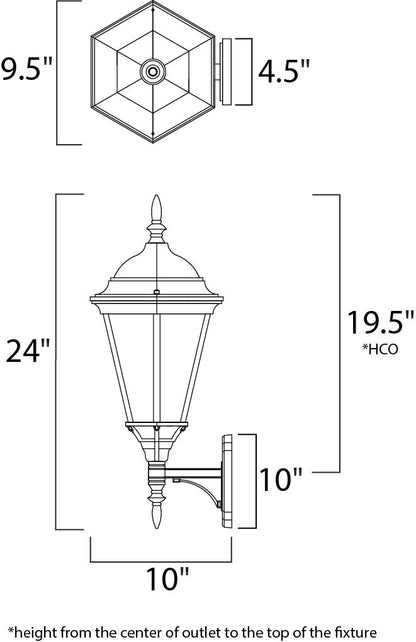 Maxim Westlake Cast 1-Light Outdoor Wall Lantern in White 1003WT