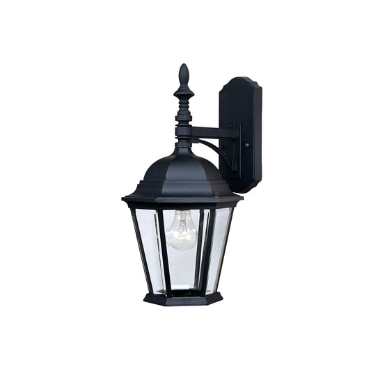 Maxim Westlake Cast 1-Light Outdoor Wall Lantern in Black 1004BK