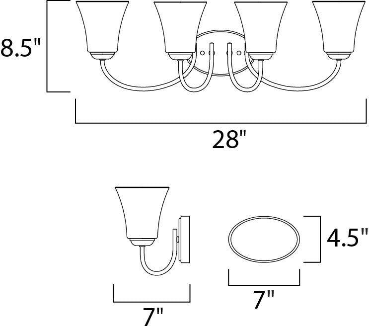 Maxim Logan 4-Light Bath Vanity in Oil Rubbed Bronze 10054FTOI