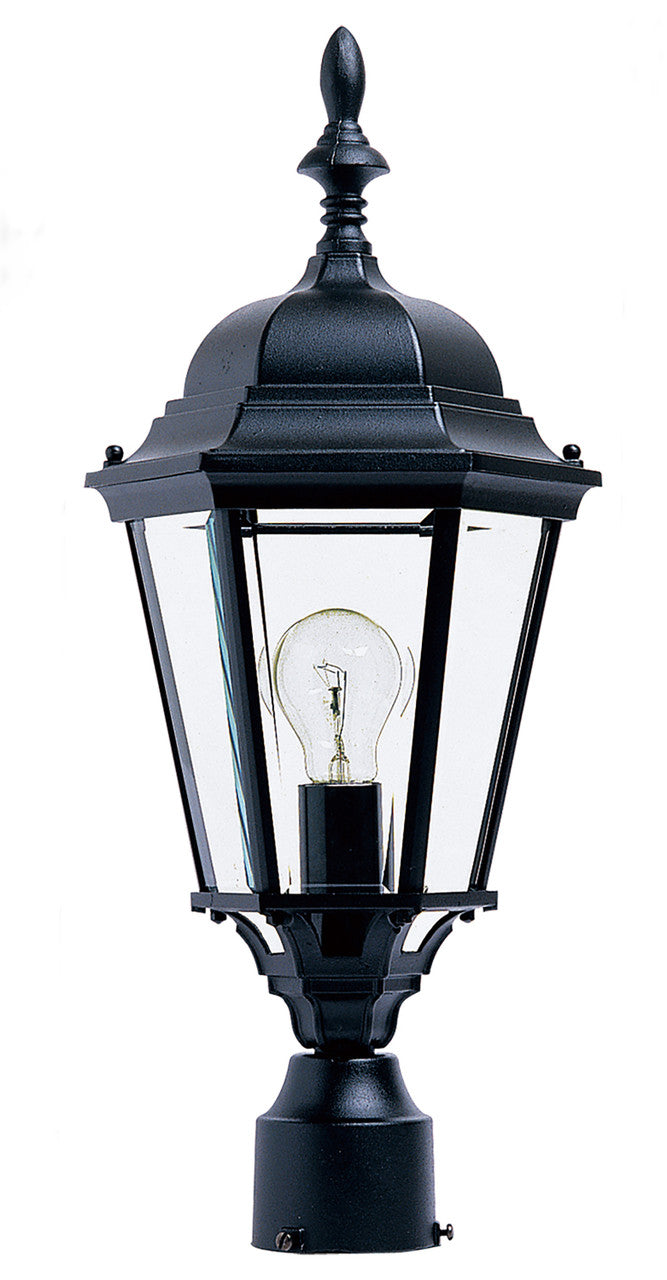 Maxim Westlake Cast 1-Light Outdoor Pole/Post Lantern in Black 1005BK