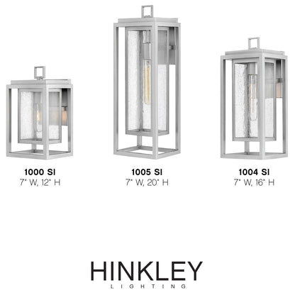 Hinkley Lighting Republic Large Outdoor Wall Mount Lantern Satin Nickel 1005SI