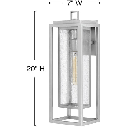 Hinkley Lighting Republic Large Outdoor Wall Mount Lantern Satin Nickel 1005SI