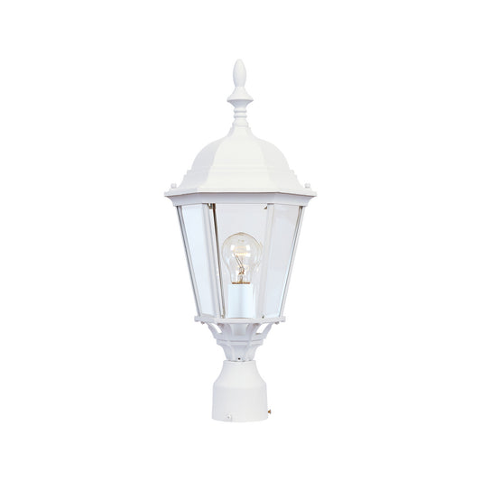 Maxim Westlake Cast 1-Light Outdoor Pole/Post Lantern in White 1005WT