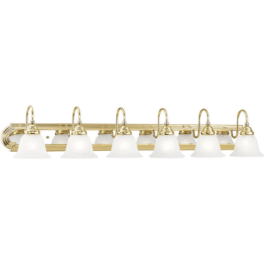 Livex Lighting Belmont Collection 6 Light PB & Polished Chrome Bath Light in Polished Brass & Polished Chrome 1006-25