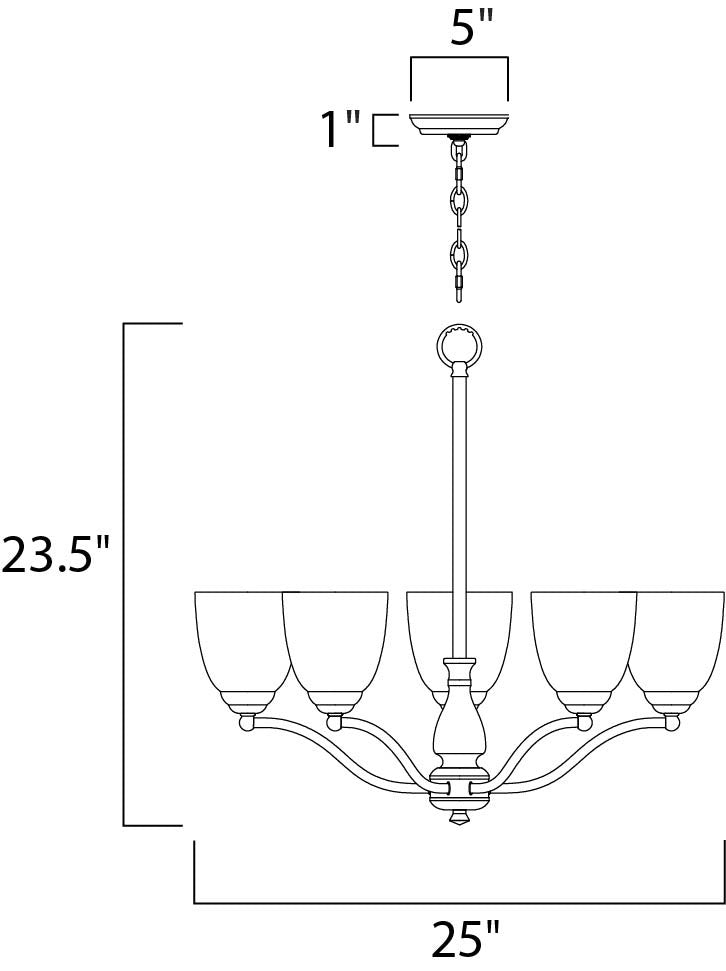 Maxim Stefan 5-Light Chandelier in Oil Rubbed Bronze 10065FTOI